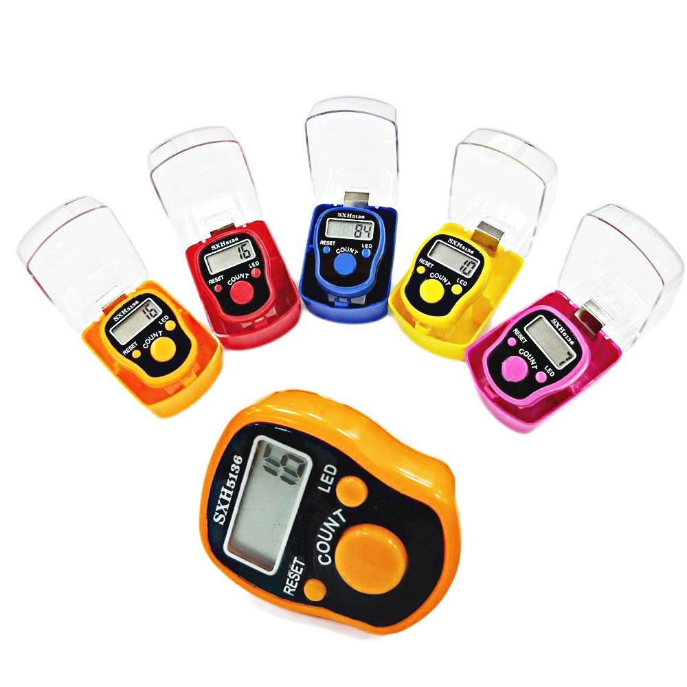 thumbnail image 2 of ZOHIKO 1 Pcs Finger Calculator Counter Lcd Electronic Marker Stitch Counts Row Tally Counter Digital Hand Held Counter A4x0 Mini 2 of 13
